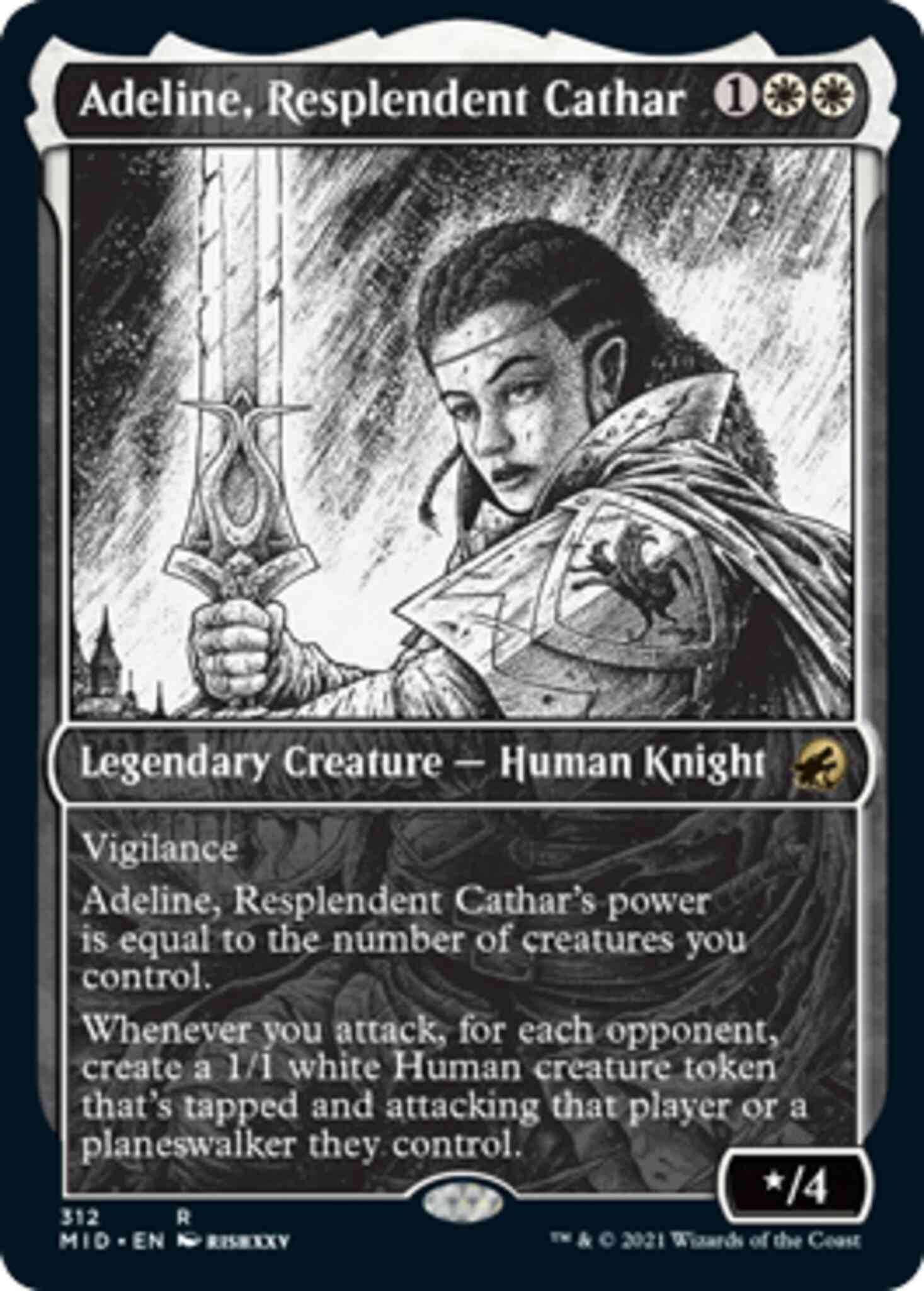 Adeline, Resplendent Cathar [312] [Eternal Night Showcase] [Innistrad: Midnight Hunt] [Non-Foil]