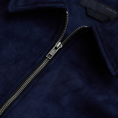 Navy Multi-Patch Zipper Jacket