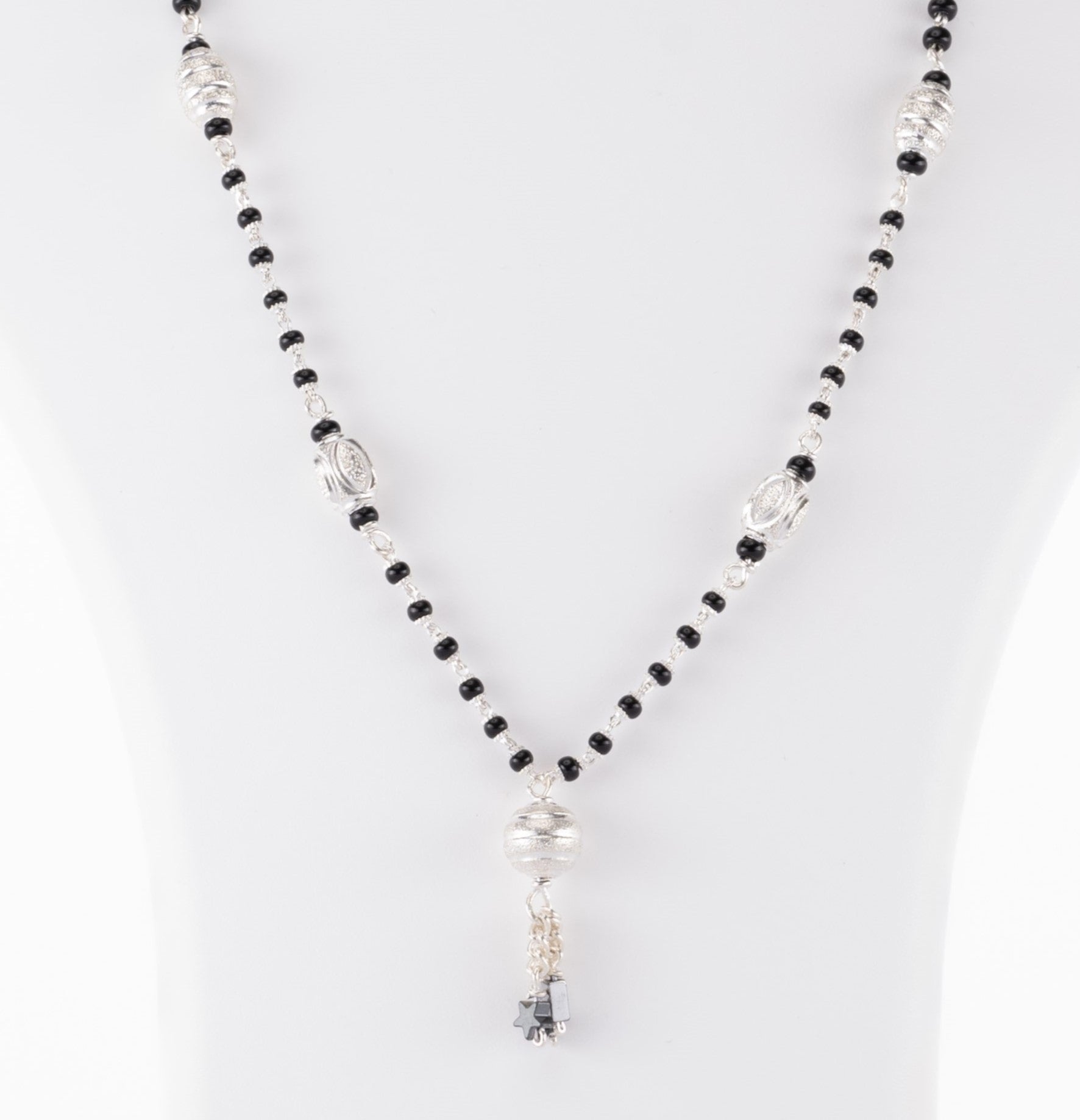 Black and Silver Beads Mangal Sutra for Women