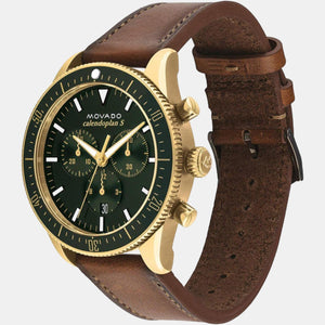 Calendoplan S Heritage Series Men Quartz Blue Dial Chronograph Leather Watch 3650062