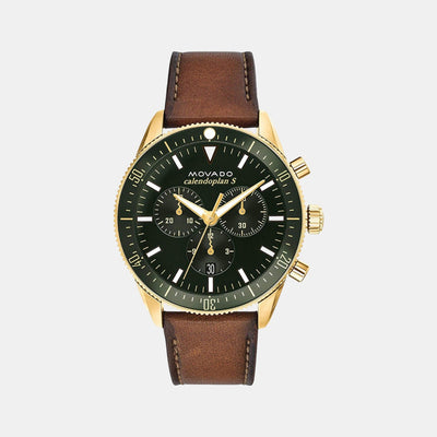 Calendoplan S Heritage Series Men Quartz Blue Dial Chronograph Leather Watch 3650062
