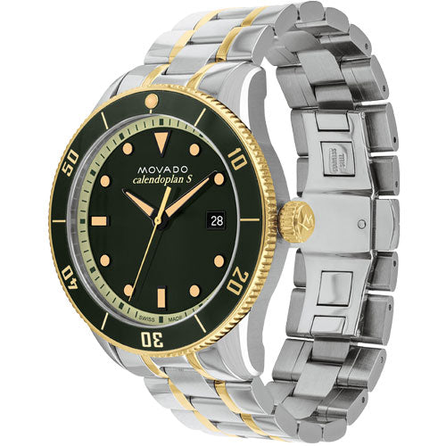 Movado Calendoplan S Green Dial Men 43mm