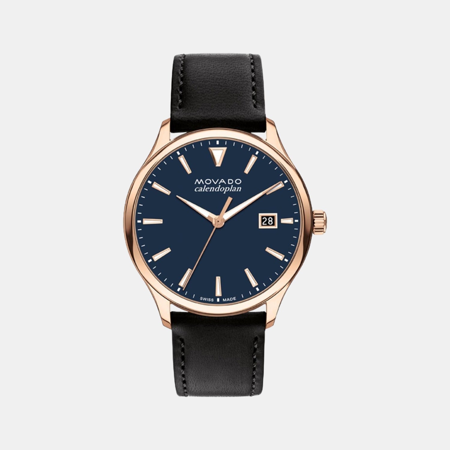 Heritage Men Quartz Blue Dial Analog Leather Watch 3650158