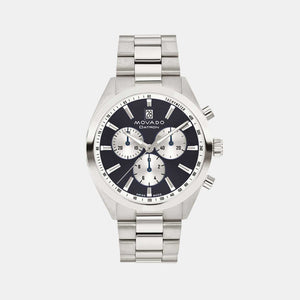Datron Men Quartz Navy Blue Dial Chronograph Stainless Steel Watch 3650179
