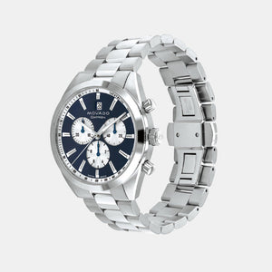 Datron Men Quartz Navy Blue Dial Chronograph Stainless Steel Watch 3650179