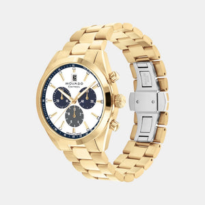 Heritage Men Quartz White Dial Chronograph Stainless Steel Watch 3650180