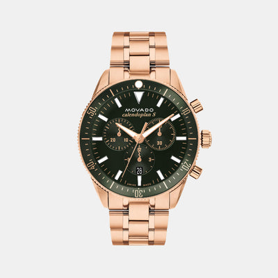 Heritage Men Quartz Green Dial Chronograph Stainless Steel Watch 3650184