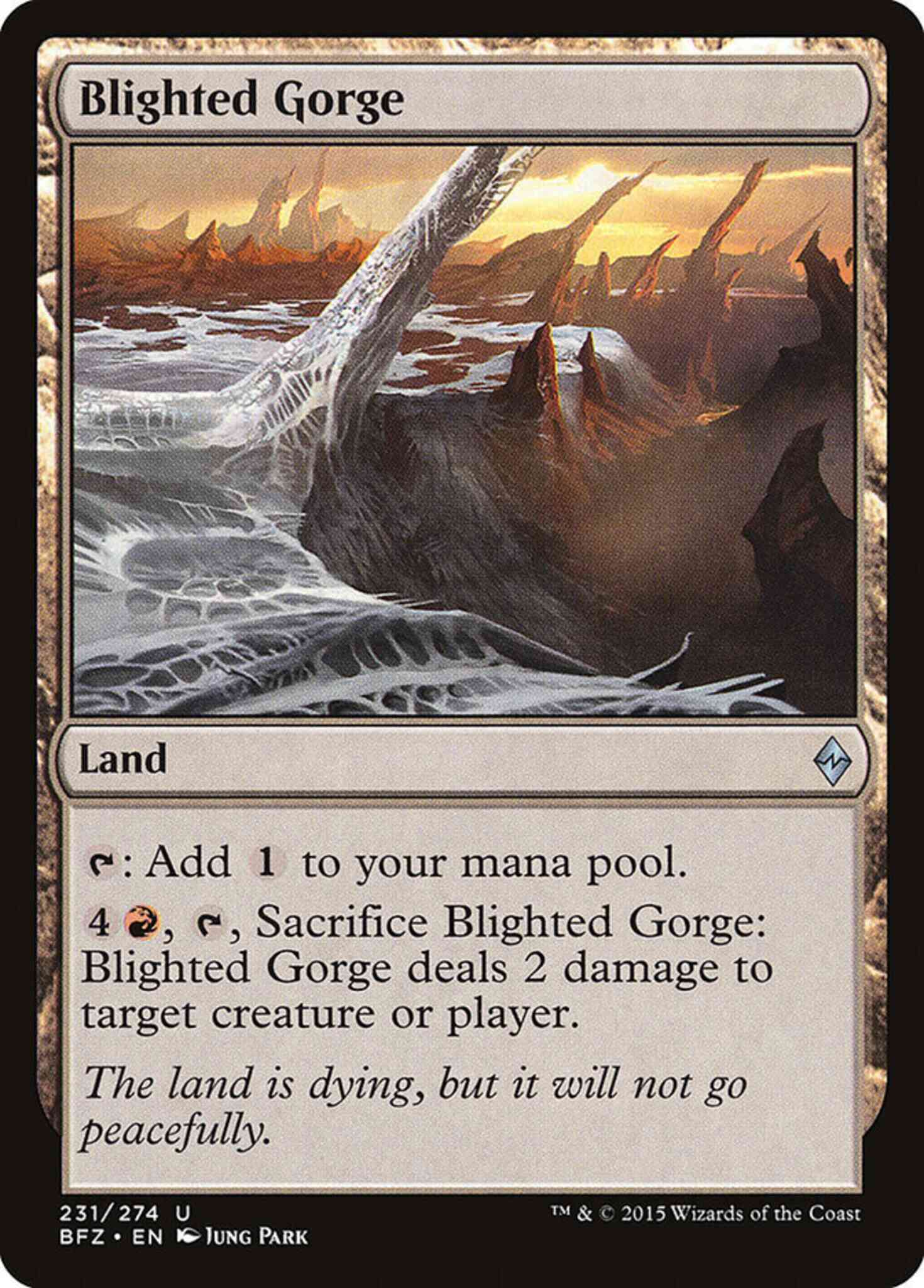Blighted Gorge [231] [Battle for Zendikar] [Non-Foil]