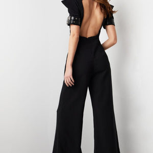 Jovani 36692 Long Open Back Formal Jumpsuit