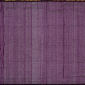 Lavender Handloom Silk Cotton Saree With Checks