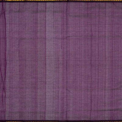 Lavender Handloom Silk Cotton Saree With Checks