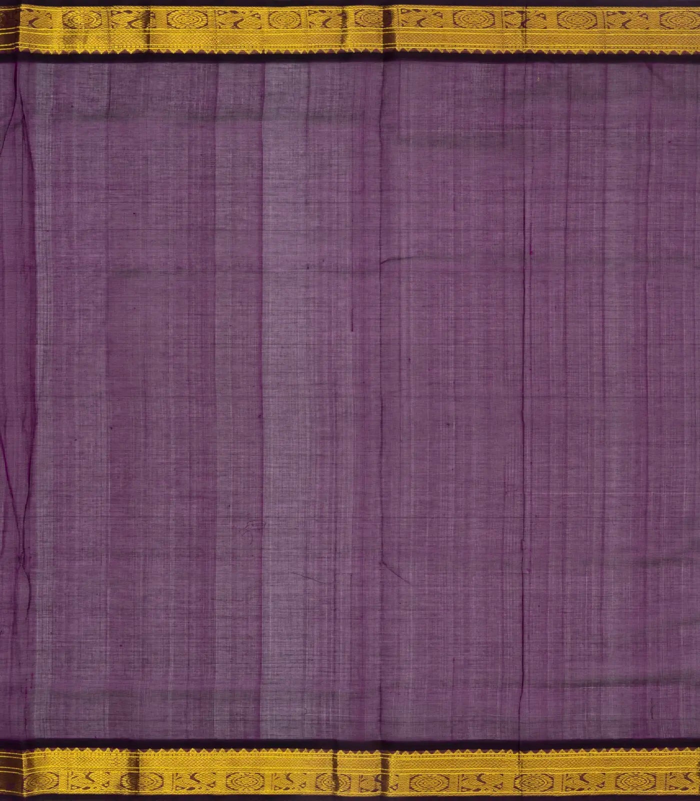 Lavender Handloom Silk Cotton Saree With Checks