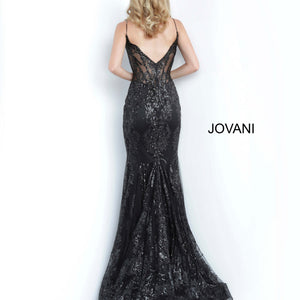 Glitter Print Fitted Sleeveless Gown by Jovani 3675