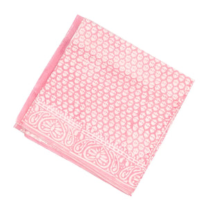 Baby Pink Woven Jaipur Cotton Saree Printed With White Floral Motifs