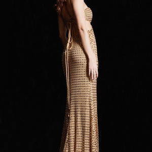 Beaded Fitted Halter Slit Gown by Jovani 36810