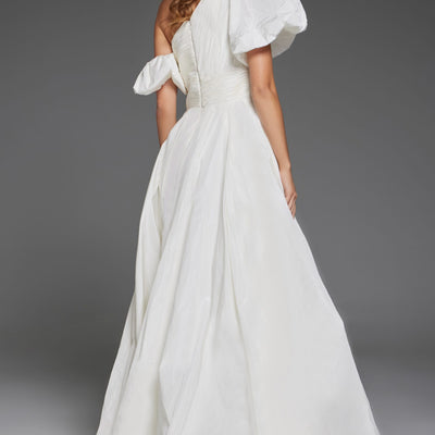 Jovani 36872  Long Bridal Gown Puff Sleeve Wedding Dress