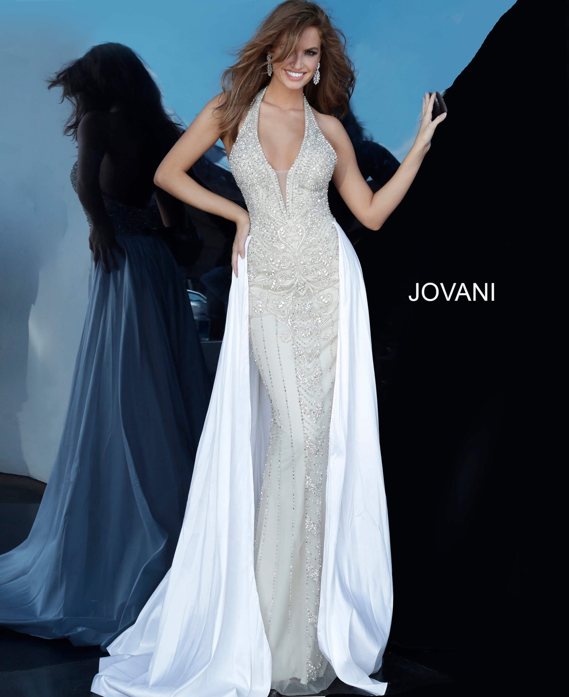 Jovani overskirt dress hotsell