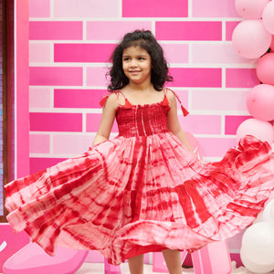 Rosella Smocked Tie & Dye Dress