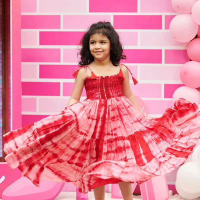 Rosella Smocked Tie & Dye Dress