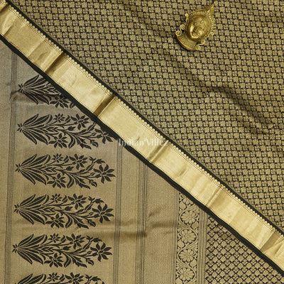 Black Pure Kanjivaram Silk Saree