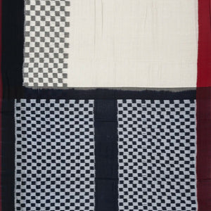 Off White Handloom Orissa Cotton Saree With Contrast Border