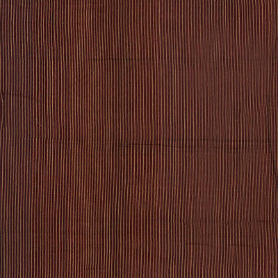 Orange Tussar Silk Saree With Stripes  -Orange