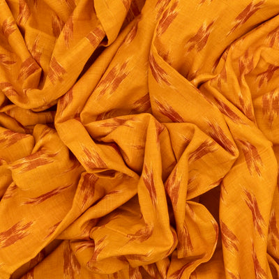 Turmeric Yellow Orissa Cotton Saree With Tie & Dye Floral Motifs