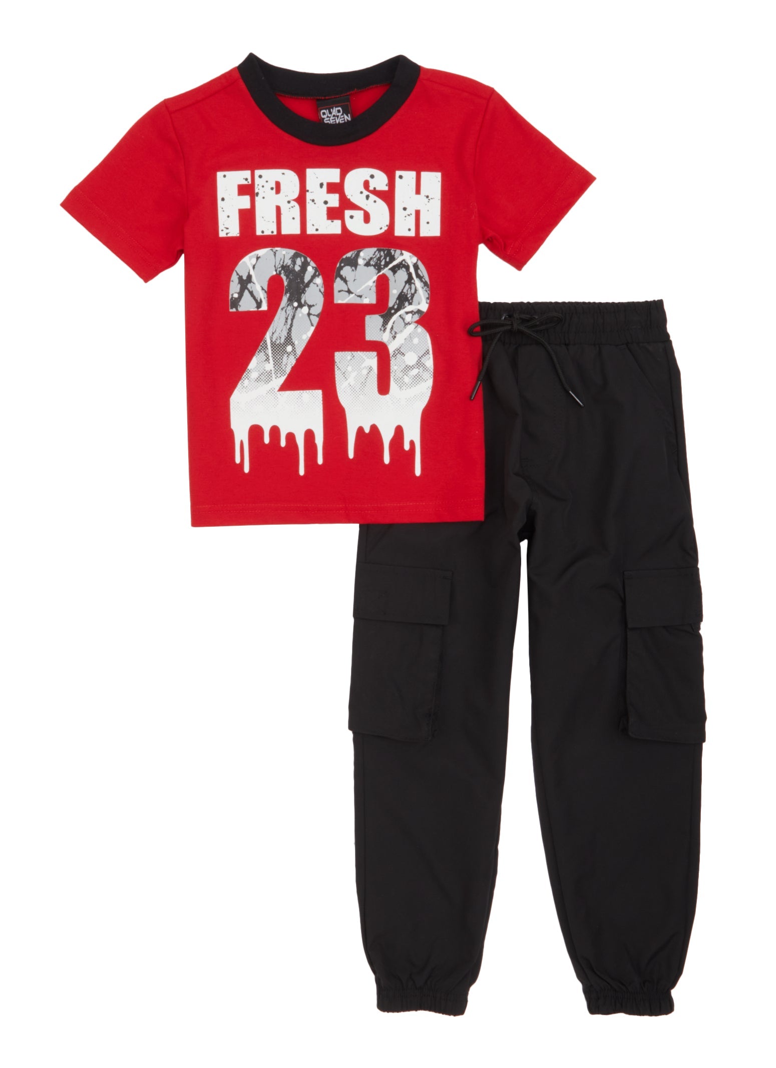Little Boys Fresh 23 Graphic Tee and Cargo Joggers