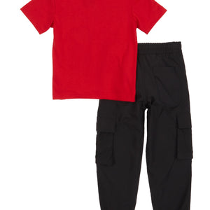Little Boys Fresh 23 Graphic Tee and Cargo Joggers