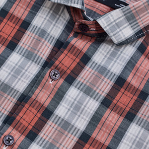 Red Checks Slim Fit Shirt