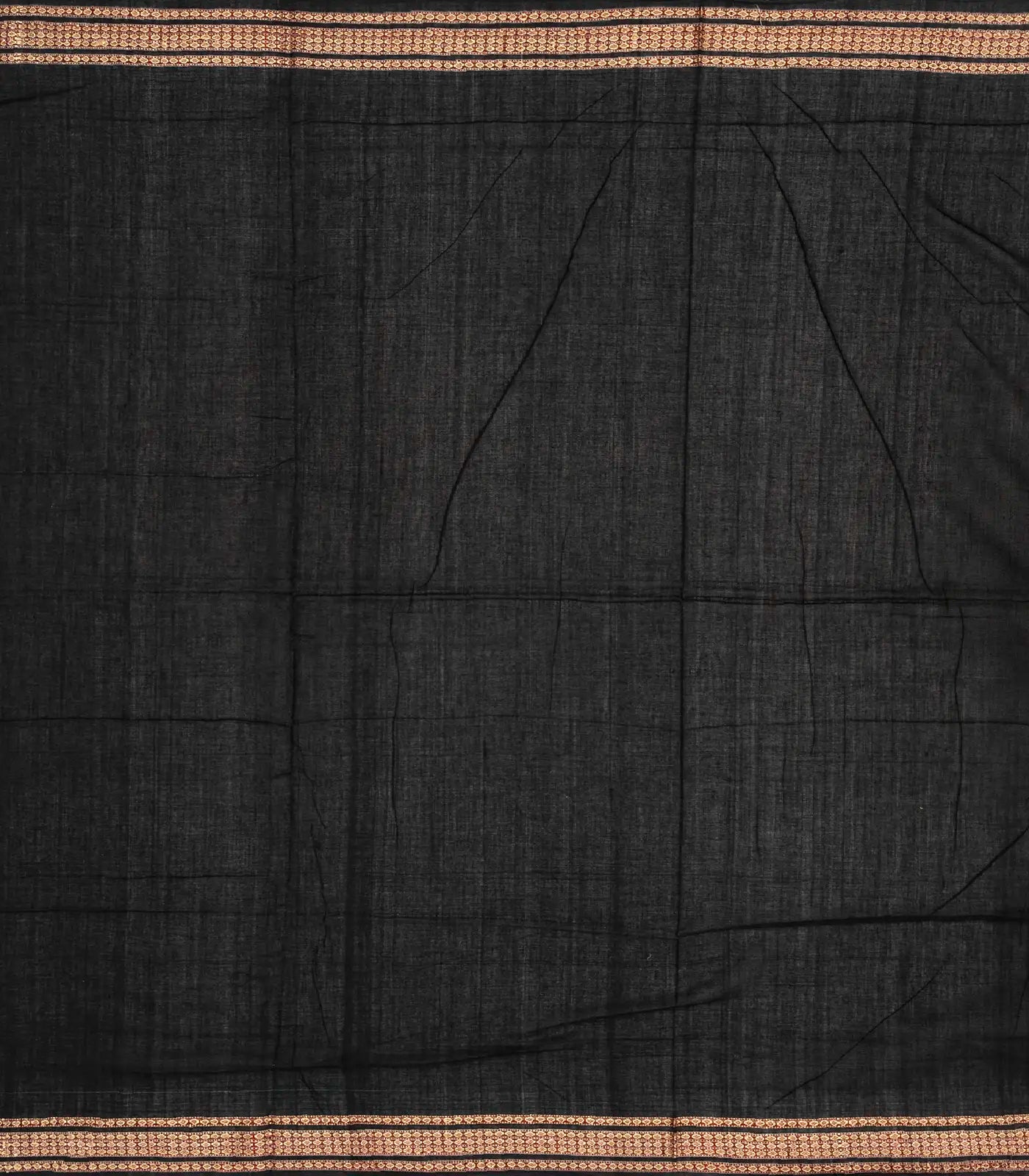 Cyan Handloom Orissa Cotton Saree With Floral Motifs