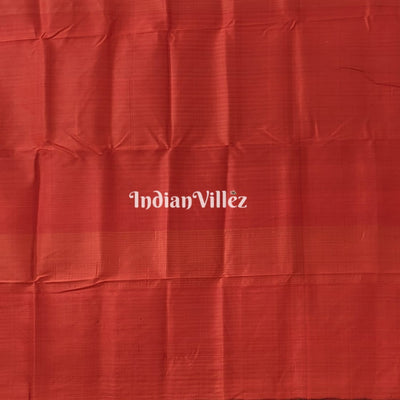 Chocolate Brown Floral Theme Contemporary Silk Saree