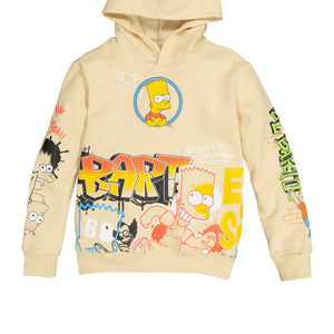 Boys Bart Simpson Graffiti Print Hoodie