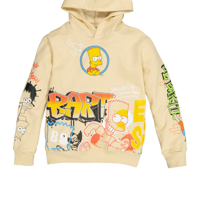 Boys Bart Simpson Graffiti Print Hoodie