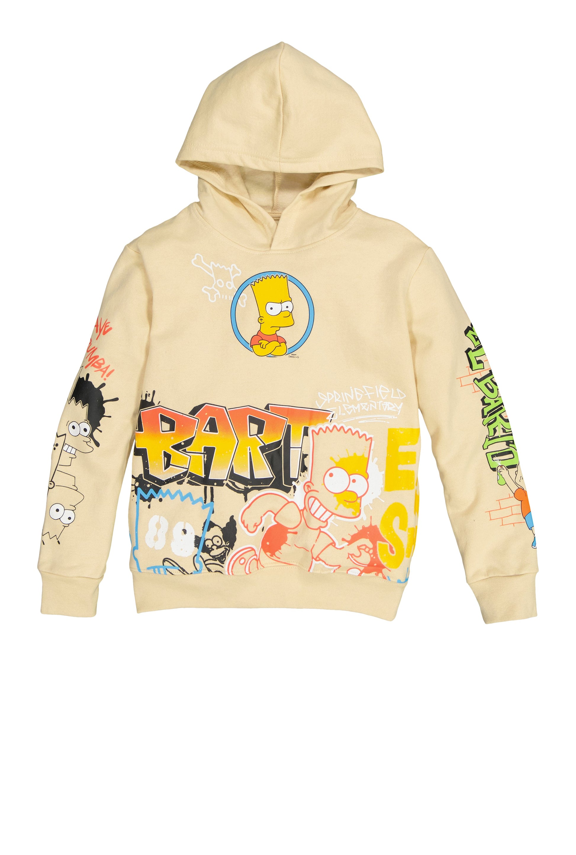 Boys Bart Simpson Graffiti Print Hoodie