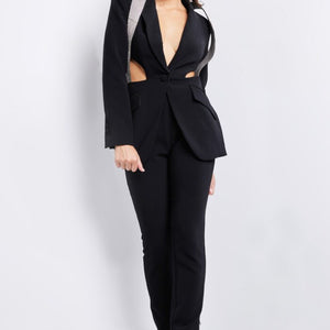 Jovani 37347 Beaded Fit Long Formal Pant Suit