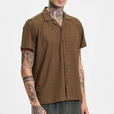 Brown Stripes Box Fit Shirt