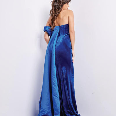 Velvet Fitted Off Shoulder Gown by Jovani 37390