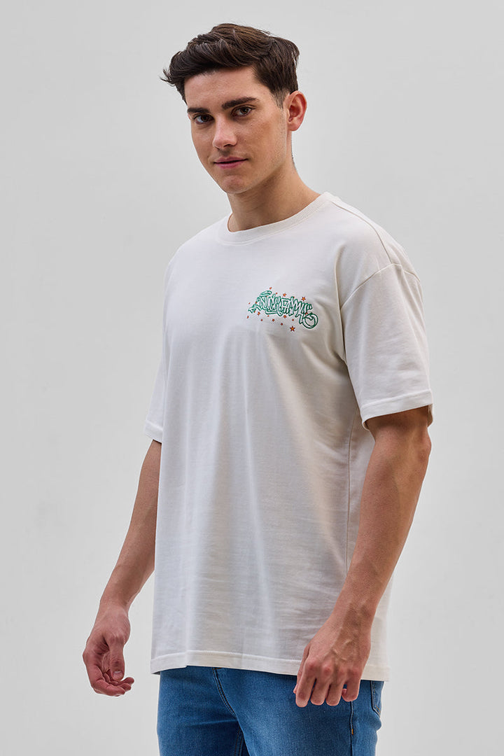 Duck Army White Oversized Fit T-Shirt