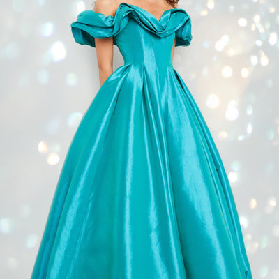 Taffeta Off Shoulder A-line Gown by Jovani 37476