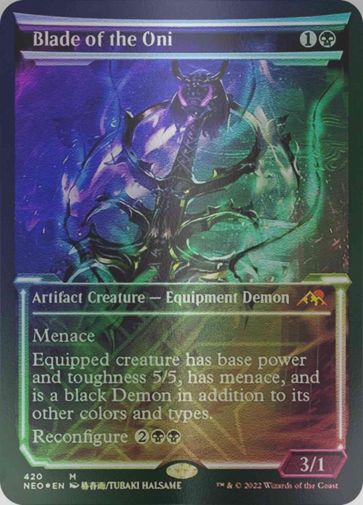 Blade of the Oni [420] [Soft Glow Showcase] [Kamigawa: Neon Dynasty] [Etched Foil]