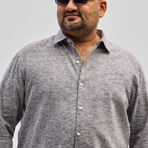 Black Linen Blend Shirt