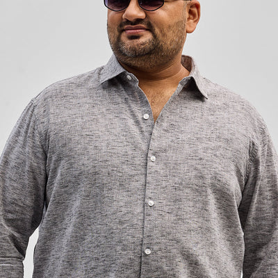 Black Linen Blend Shirt