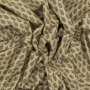 Beige Woven Jaipur Cotton Saree Printed With Floral Motifs