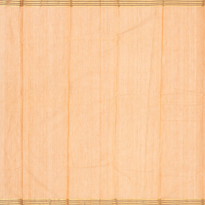 Taupe Handloom Kanchi Cotton Saree With Annam Chakaram Motifs