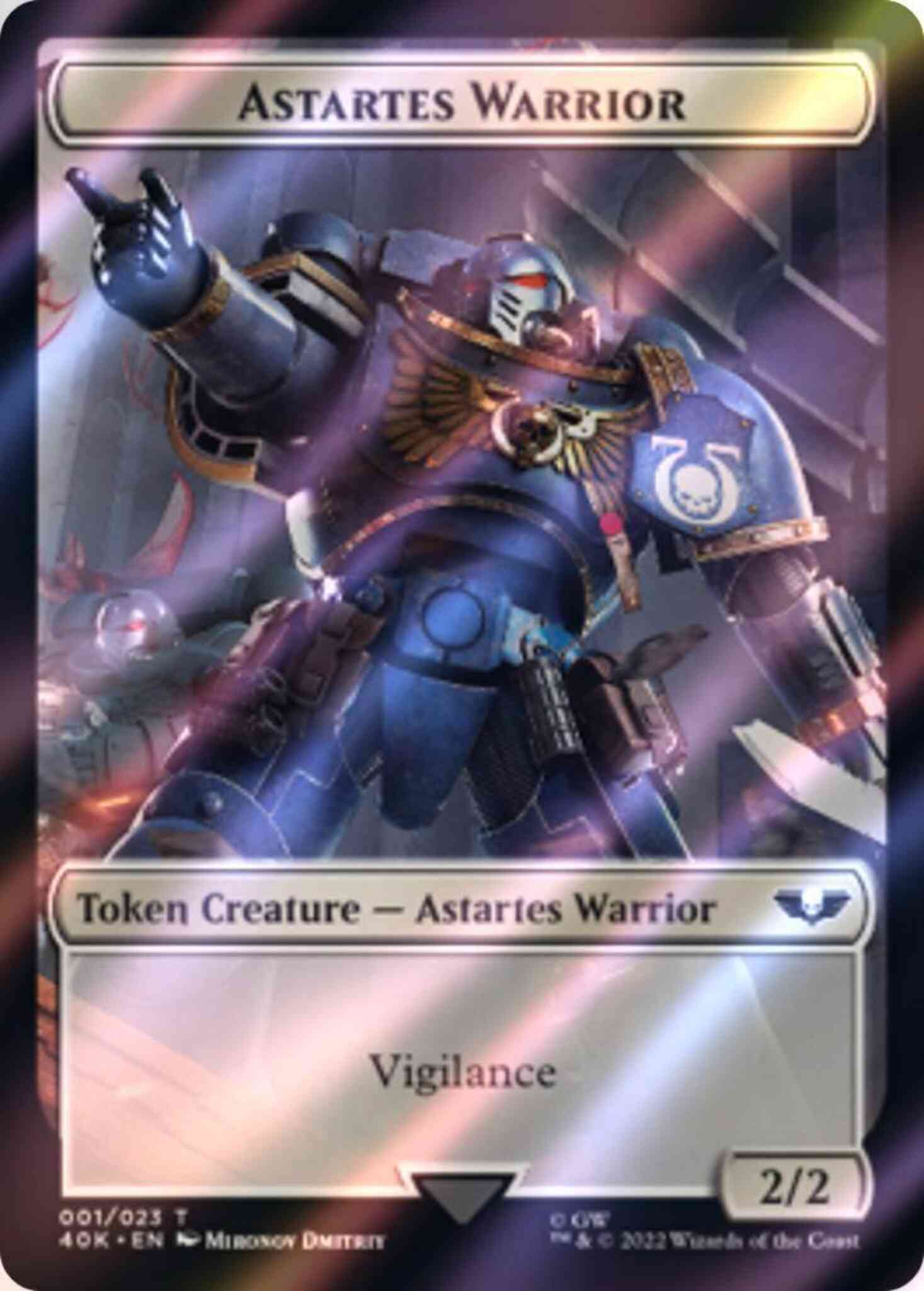 Astartes Warrior Token (01) // Robot Token (23) [Universes Beyond: Warhammer 40,000: Tokens] [Surge Foil]