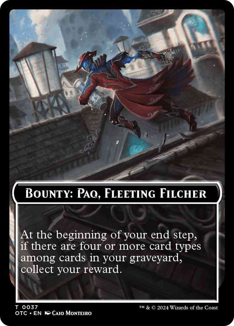 Bounty: Paq, Fleeting Filcher Token [37] [Outlaws of Thunder Junction: Commander: Tokens] [Non-Foil]