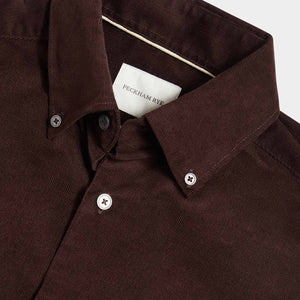Peckham Rye Micro Cord Button Java Down Shirt