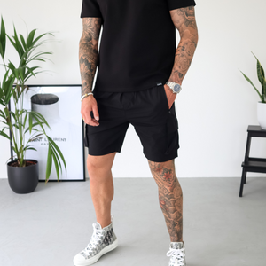 CAPO Lightweight Black Cargo Shorts