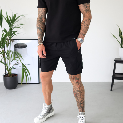CAPO Lightweight Black Cargo Shorts